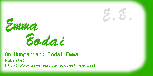 emma bodai business card